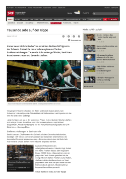 Tausende Jobs auf der Kippe - News