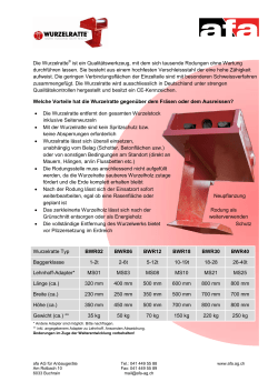 Die Wurzelratte&reg; ist ein Qualit&auml;tswerkzeug, mit dem sich tausende