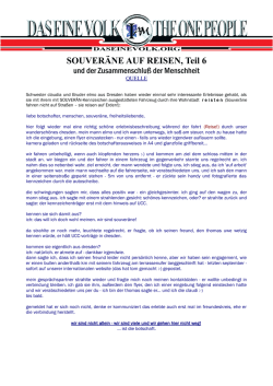 SOUVERÄNE AUF REISEN, Teil 6