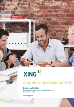 Integrationsmöglichkeiten auf XING