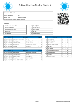 3. Liga - Kickerliga Bielefeld (Saison 5)