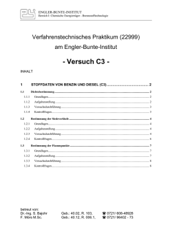 Stoffdaten von Benzin und Diesel