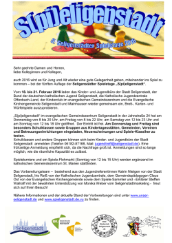 Informationsblatt f&uuml;r Gruppen