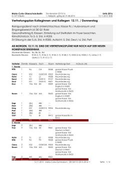 Vertretungsplan Kolleginnen und Kollegen 12.11. / Donnerstag