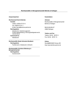 Rechtsanw&auml;lte in B&uuml;rogemeinschaft Behnke & Kollegen