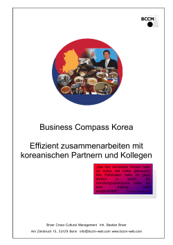 Business Compass Korea Effizient zusammenarbeiten mit