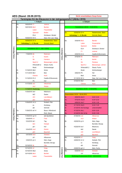 Jahrgangsstufe 2 Klausurplan