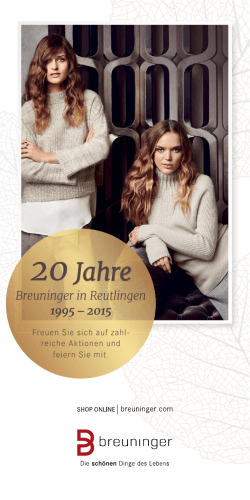20Jahre - E. Breuninger GmbH & Co