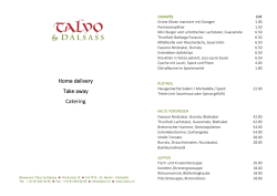 Home delivery Take away Catering