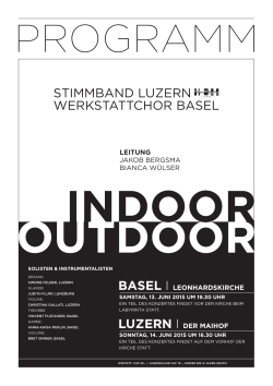 Indoor/Outdoor - Stimmband Luzern