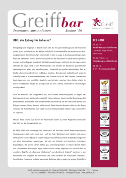 Investment zum Anfassen Januar `16