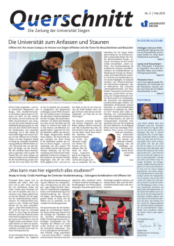 Die Universit&auml;t zum Anfassen und Staunen