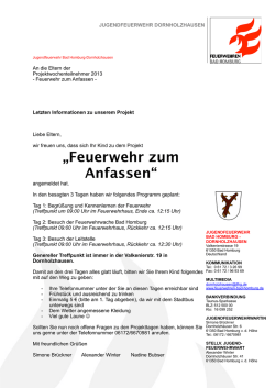 Feuerwehr zum Anfassen - Grundschule Dornholzhausen