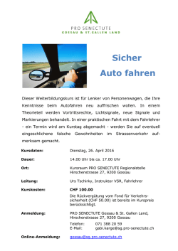 Sicher Auto fahren