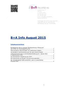 Ihre Adresse - B+A Treuhand