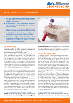 Informationsblatt Liquid Biopsy