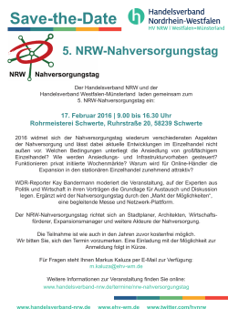 Save-the-Date - Handelsverband NRW