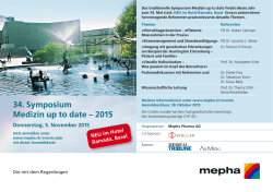 34. Symposium Medizin up to date – 2015