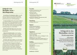 Erfolgreich in den Ökolandbau starten