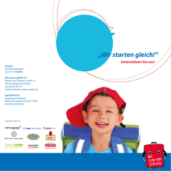 Infofolder - Wir starten gleich!