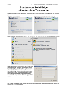 Starten von Solid Edge mit oder ohne Teamcenter