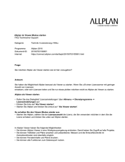 Allplan im Viewer-Modus starten FAQ Technischer Support