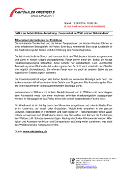 Feuerverbot im Wald und an Waldr&auml;ndern