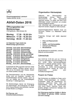 Abfall—Daten 2016