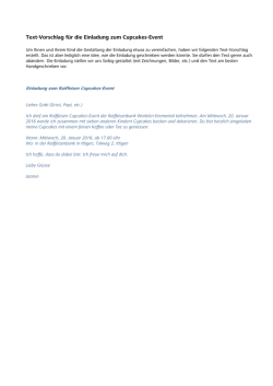 Text-Vorschlag für die Einladung zum Cupcakes-Event