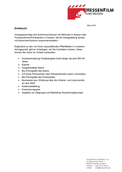Drehbuch Infos und Checkliste