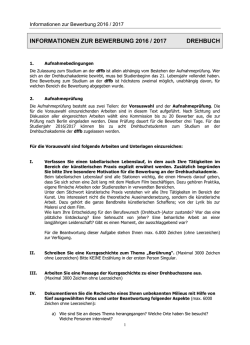informationen zur bewerbung 2016 / 2017 drehbuch