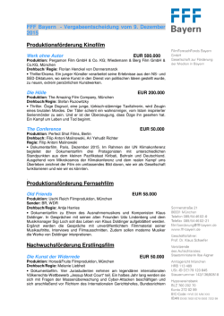 FFF Vergabemeldung Dezember 2015