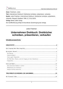 Unternehmen Drehbuch - pluspunkthosting.de