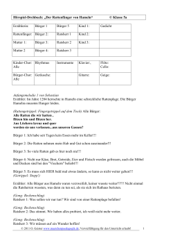 Hörspiel-Drehbuch: „Der Rattenfänger von Hameln“ © Klasse 5a