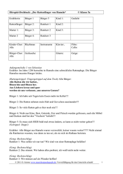 Hörspiel-Drehbuch: „Der Rattenfänger von Hameln“ © Klasse 5a