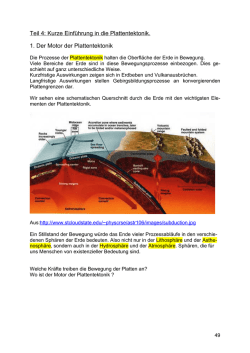 Drehbuch : Motor der Plattentektonik