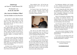 Einkehrtage mit Pater Dr. Joseph Iannuzzi OSJ Wochenende vom
