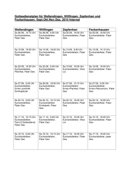 Godi-Plan Sept-Dez 2015 - Kirchengemeinde St. Nikolaus