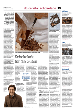 Hotel Revue - Erlesene Fabrikate im «House of Chocolate