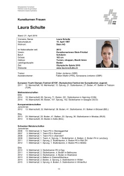 Laura Schulte - Schweizerischer Turnverband