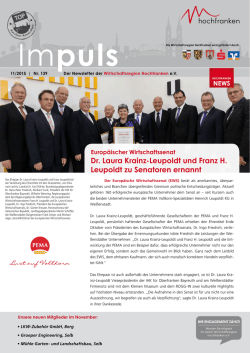 Dr. Laura Krainz-Leupoldt und Franz H. Leupoldt zu Senatoren