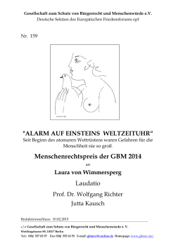 Nr.159 Menschenrechtspreis 2014 Laura v. Wimmersperg