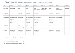 Sportwoche mit Laura Müdespacher & Rebecca Schmid