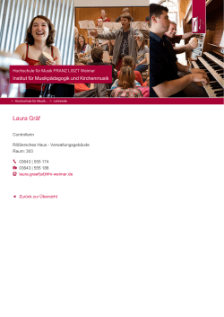 Laura Gräf - Hochschule für Musik FRANZ LISZT Weimar