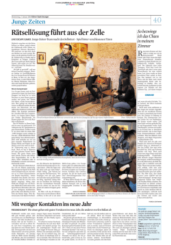 Rätsellösung führt aus der Zelle