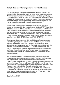 Multiple Sklerose: Patienten profitieren von B-Zell
