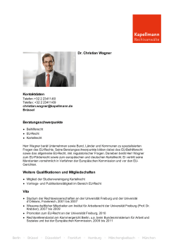 Kapellmann: Anwälte - Dr. Christian Wagner