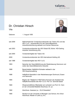 Lebenslauf Dr. Christian Hinsch