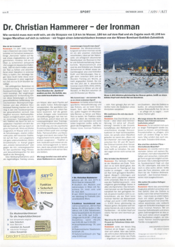 Dr. Christian Hammerer - der Ironman