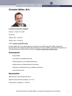 Fachhochschule Kiel: Christian Möller